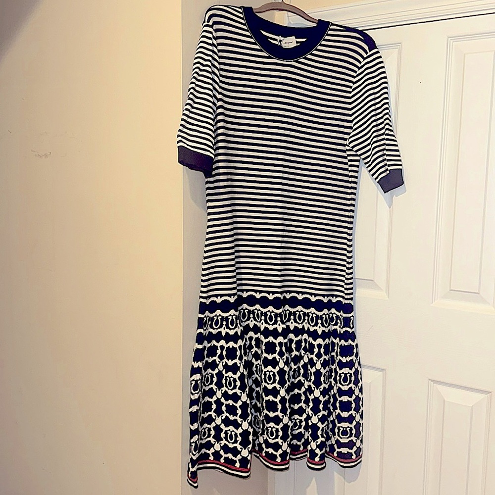 Flattering Ferragamo Drop Waist Dress - perfect for summer nights!